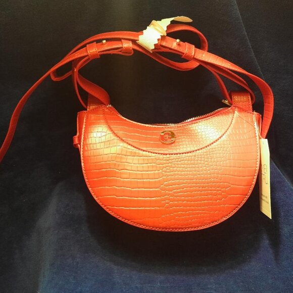 Time and Tru | Bags | Cream Shearling Crossbody Bag | Red - Picture 1 of 5